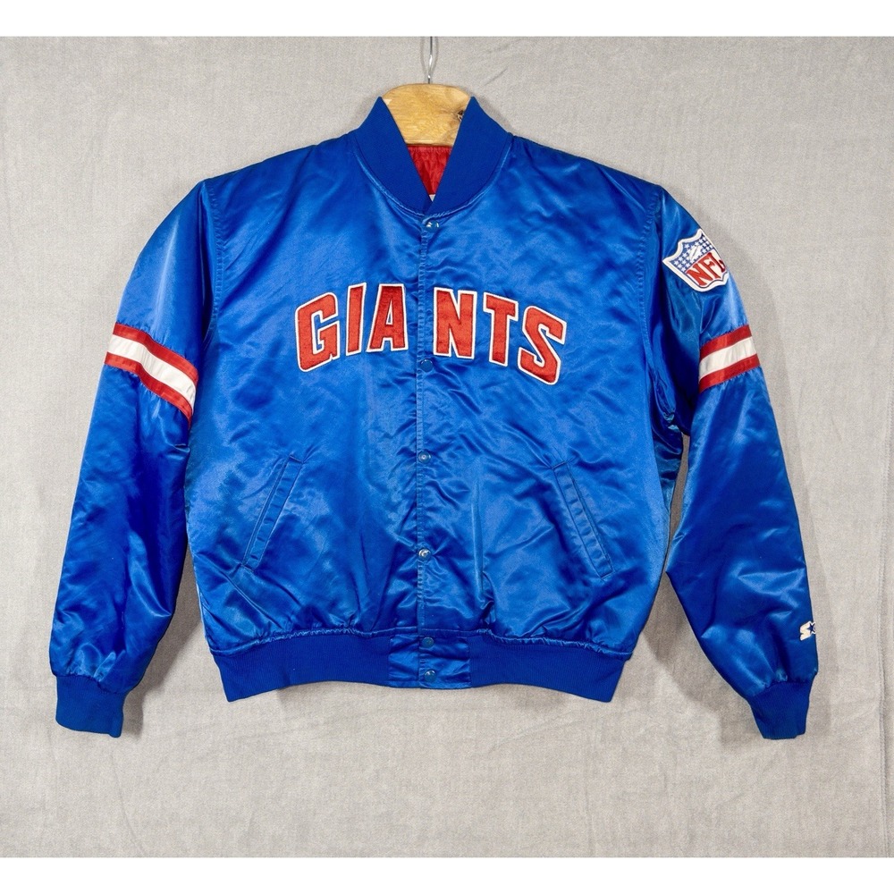 Vtg Starter NY Giants Satin Varsity Jacket Mens‎ XL USA Made 80's NFL Football